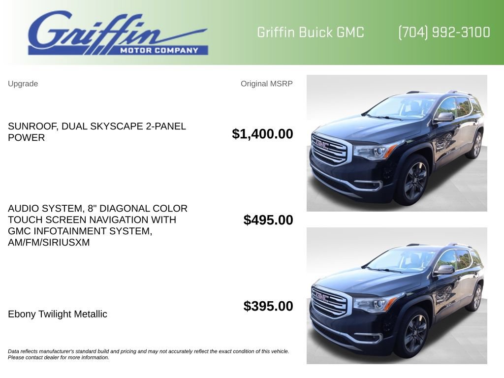 Certified 2018 GMC Acadia SLT FWD image 7