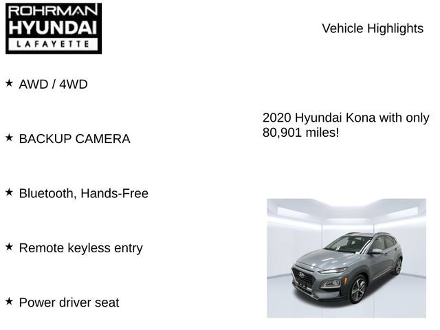 Used 2020 Hyundai Kona Limited AWD/4WD image 7