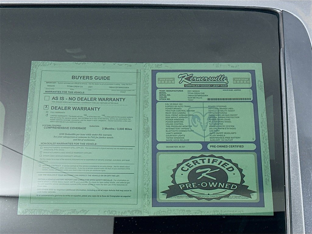 Used 2021 Nissan Titan SV w/ SV Convenience Package image 38