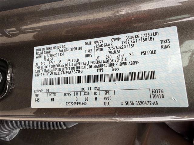Used 2022 Ford F150 Lariat w/ Equipment Group 502A High AWD/4WD image 26
