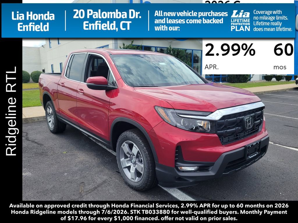 New 2026 Honda Ridgeline RTL