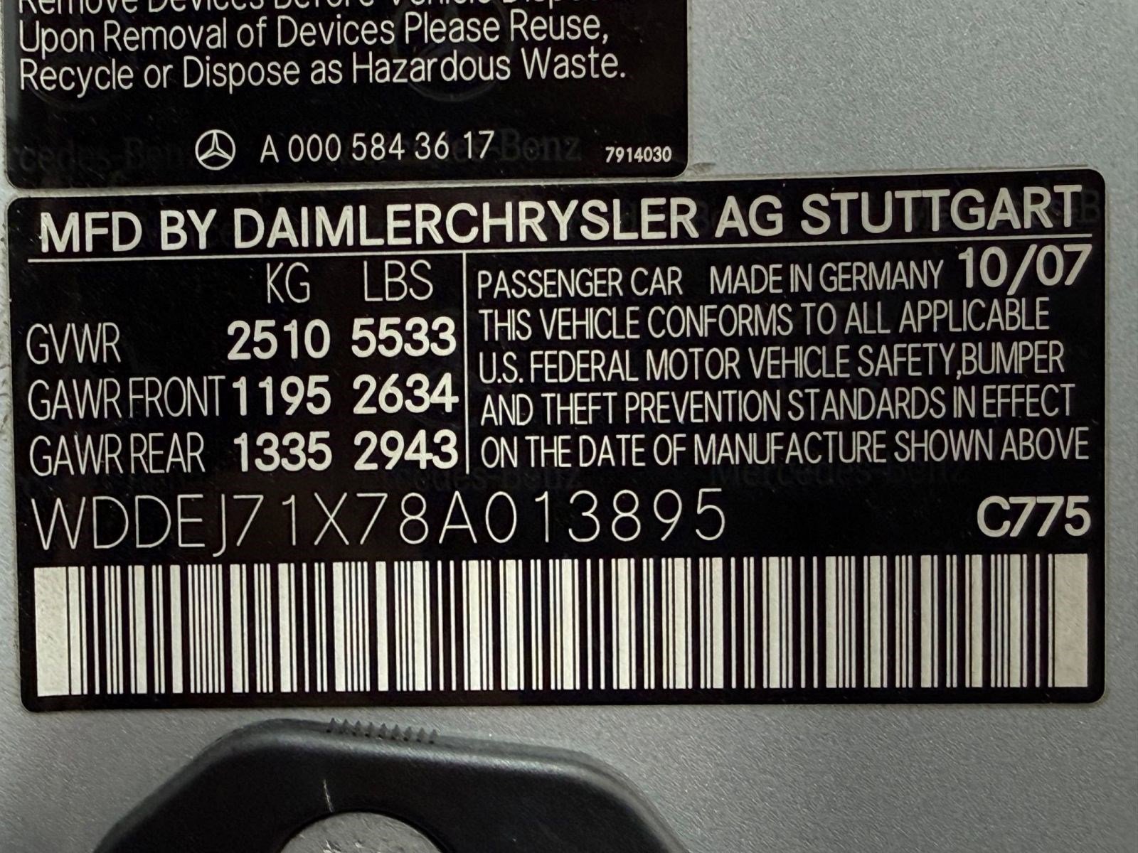 Used 2008 Mercedes-Benz CL 550 image 17