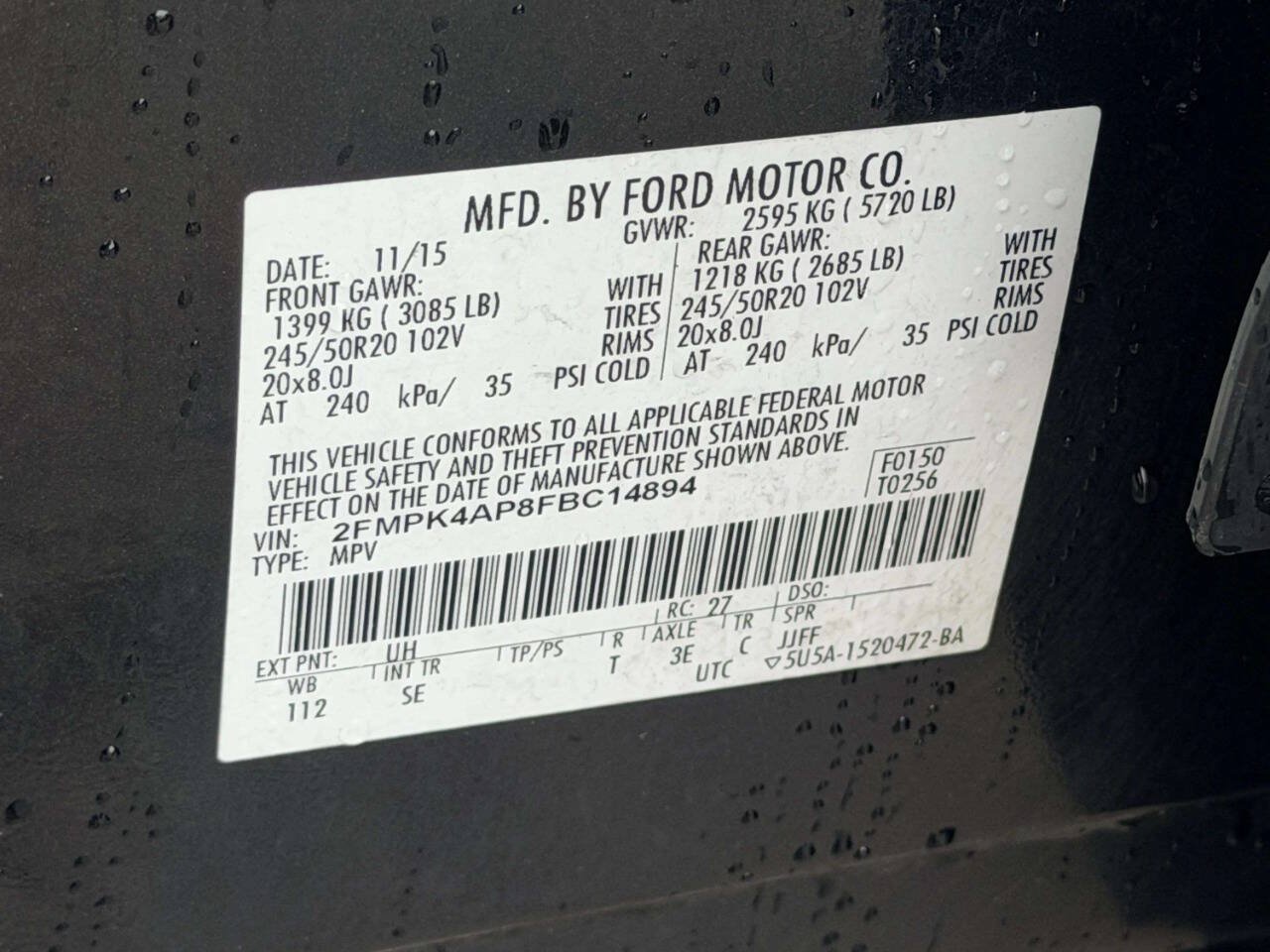 Used 2015 Ford Edge Sport w/ Equipment Group 401A AWD/4WD image 20