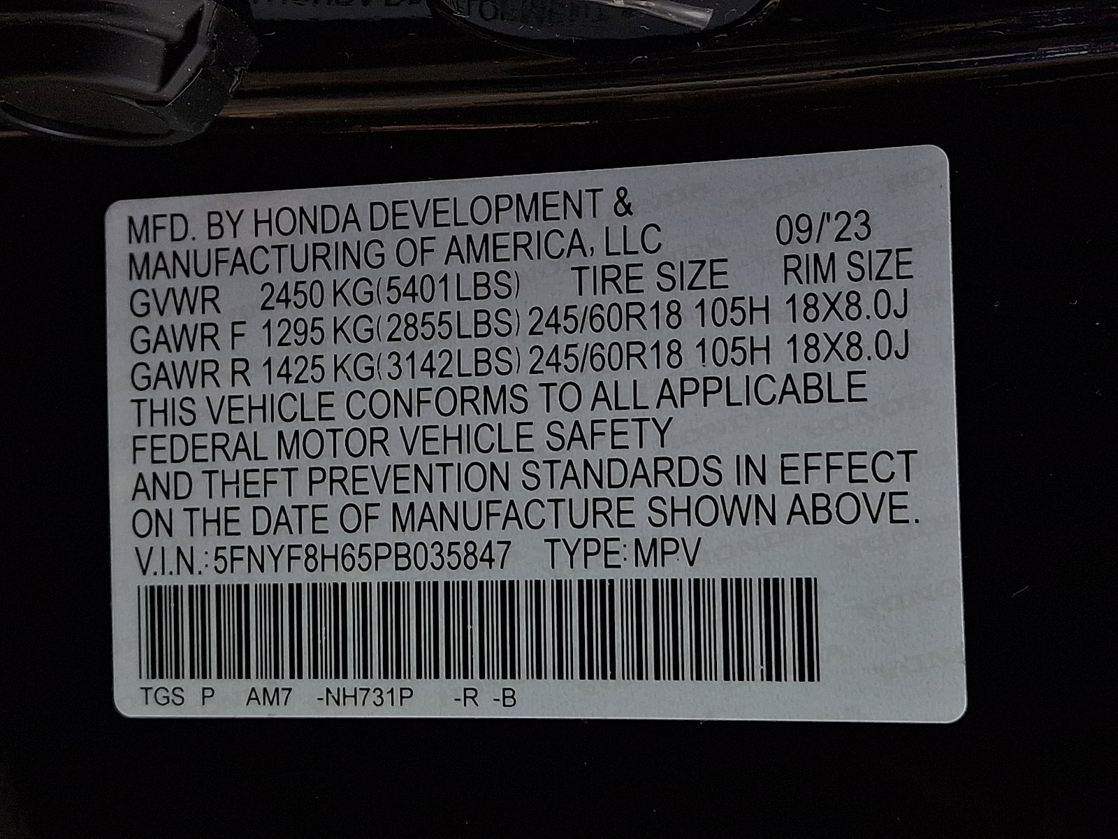 Certified 2023 Honda Passport TrailSport image 30