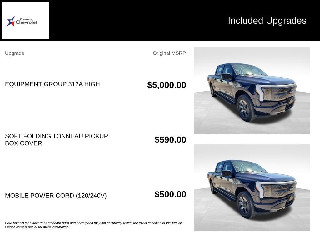 Used 2023 Ford F150 Lightning XLT w/ Equipment Group 312A High AWD/4WD image 6