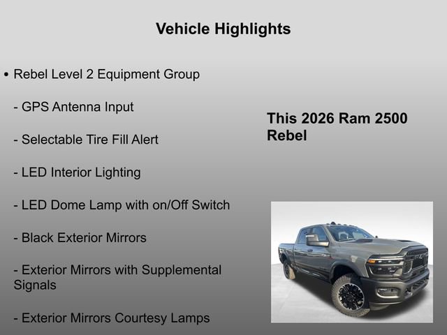 New 2026 RAM 2500 Rebel w/ Rebel Level 2 Equipment Group image 28
