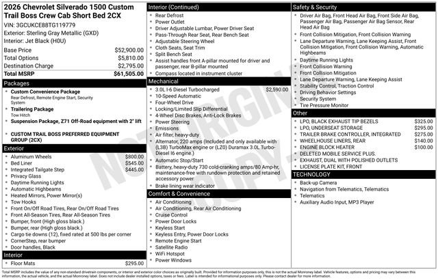 Certified 2026 Chevrolet Silverado 1500 Custom Trail Boss image 34