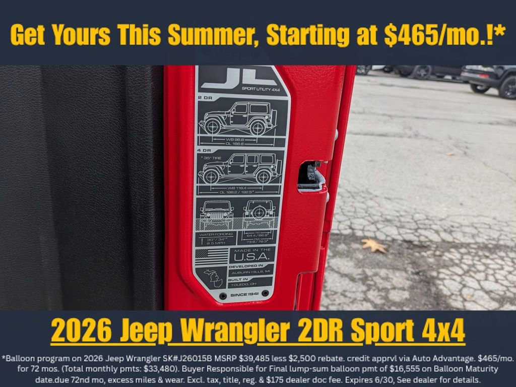 New 2026 Jeep Wrangler Sport AWD/4WD image 23