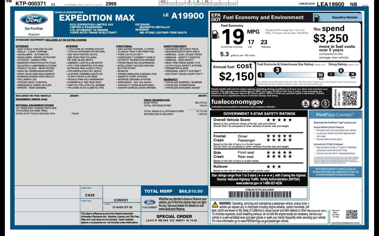 Used 2020 Ford Expedition Max Limited RWD image 3