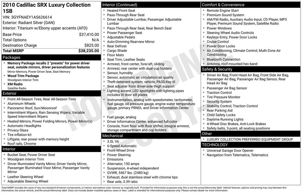 Used 2010 Cadillac SRX Luxury image 5