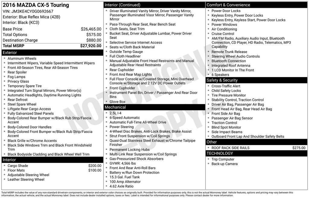 Used 2016 MAZDA CX-5 Touring image 3