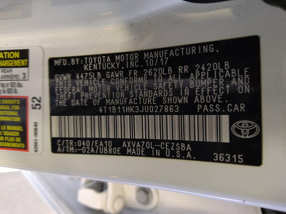 Used 2018 Toyota Camry SE FWD image 33