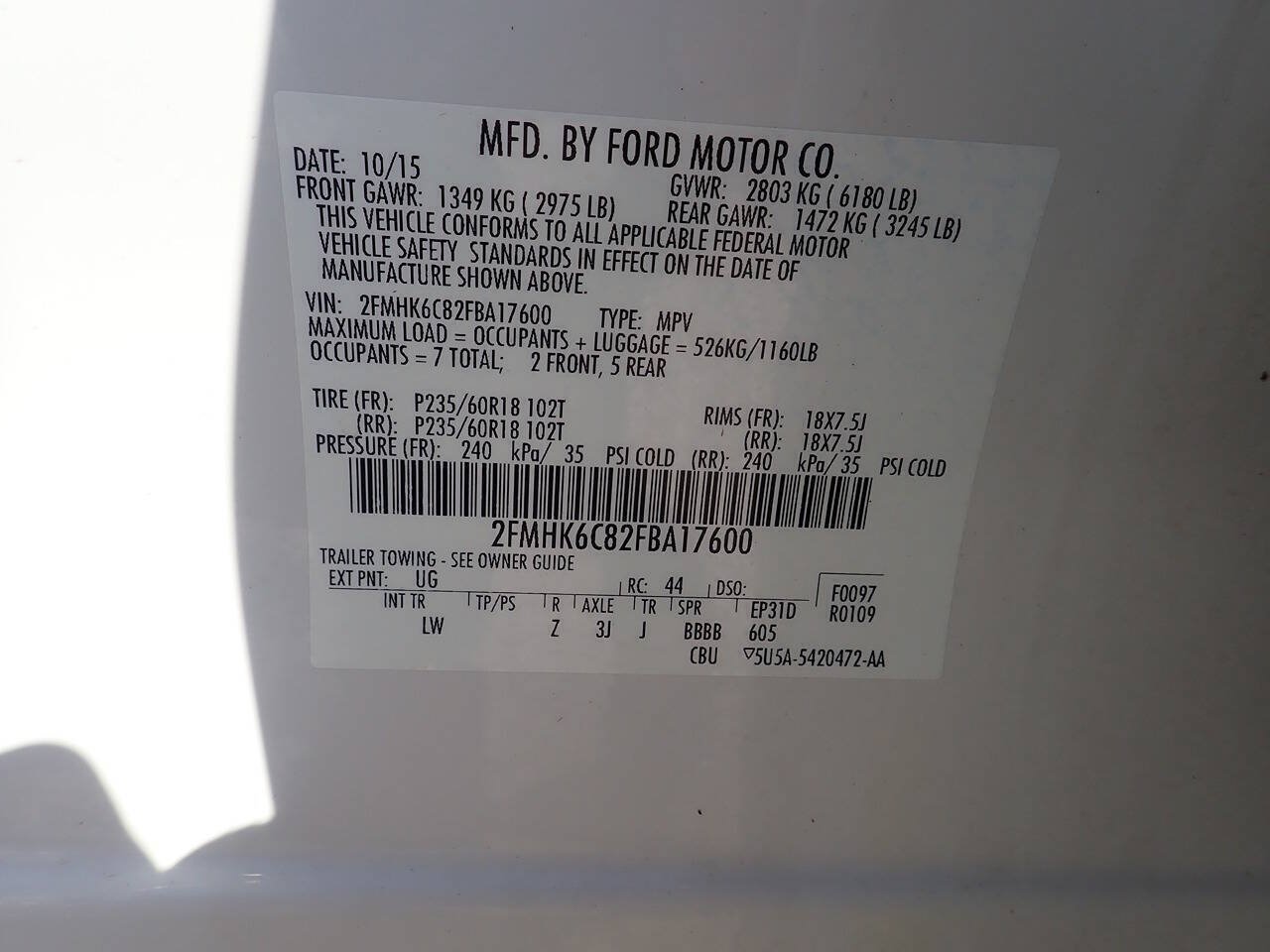 Used 2015 Ford Flex SEL w/ Equipment Group 202A AWD/4WD image 11