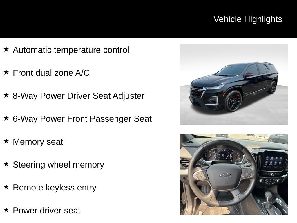 Certified 2023 Chevrolet Traverse Premier w/ Redline Edition AWD/4WD image 16