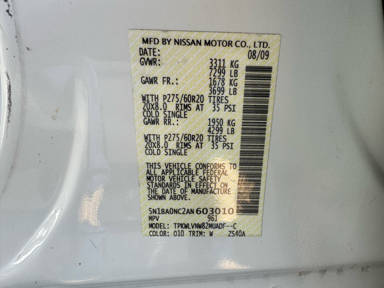 Used 2010 Nissan Armada Titanium w/ DVD Entertainment Pkg image 29