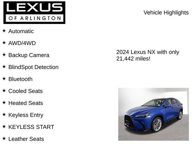 Certified 2024 Lexus NX 350h AWD w/ Vision Package image 8