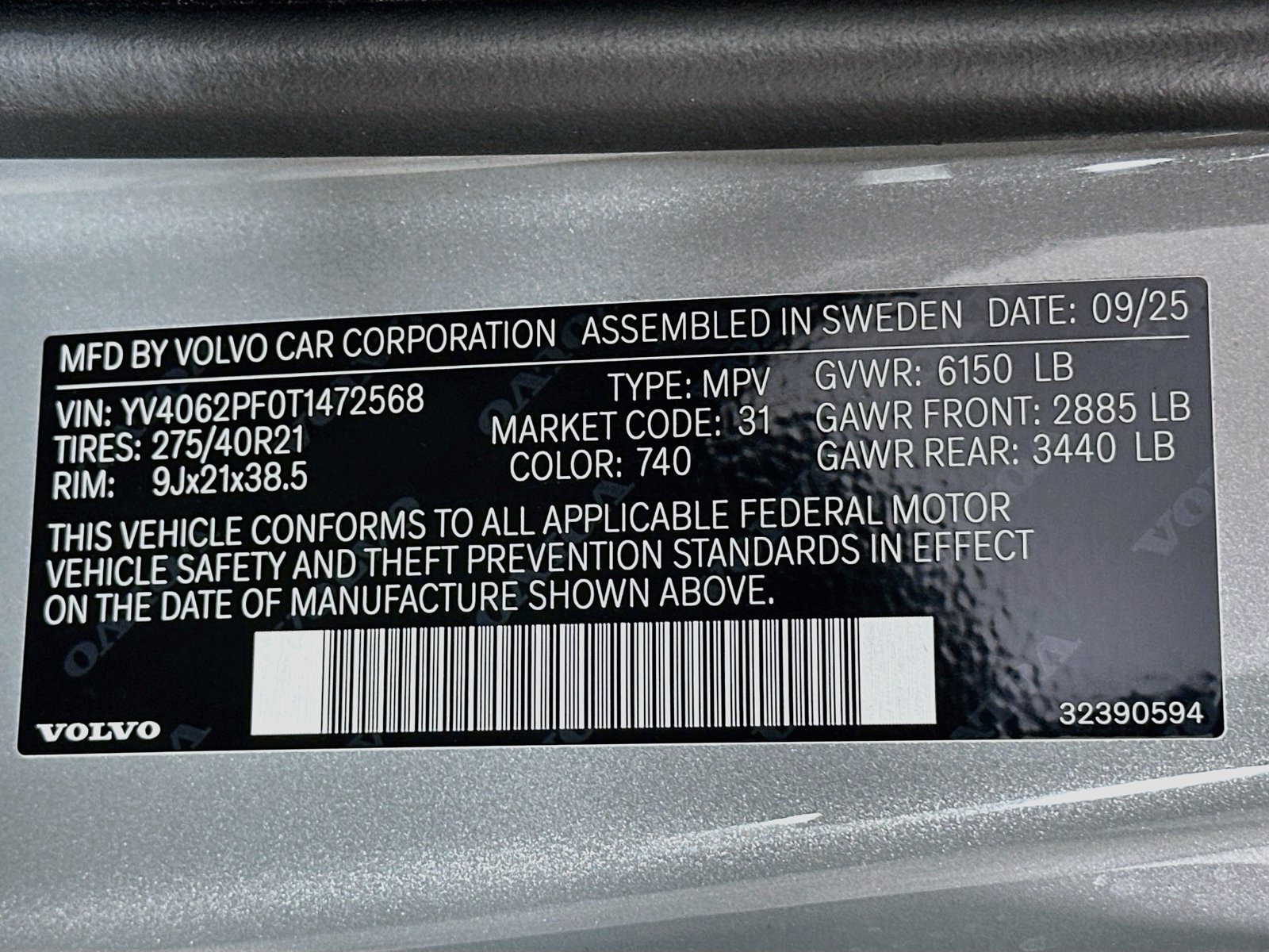 Used 2026 Volvo XC90 B6 Ultra w/ Protection Package AWD/4WD image 48