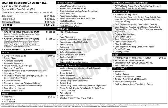 Used 2024 Buick Encore GX Avenir w/ Avenir Technology Package FWD image 5