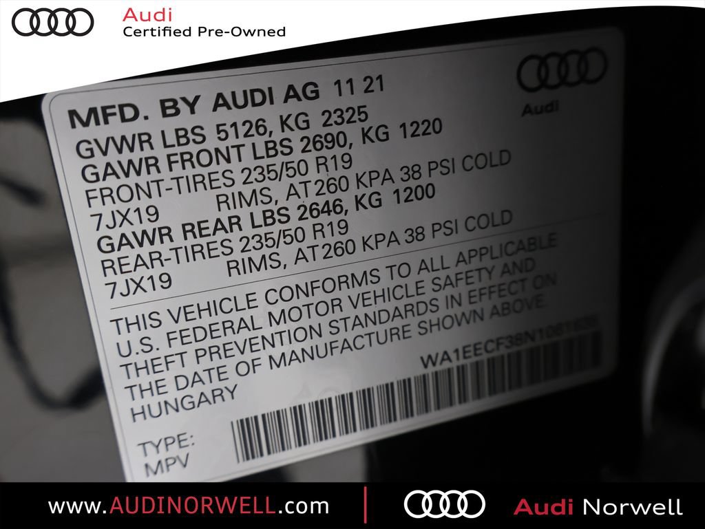 Certified 2022 Audi Q3 2.0T Premium Plus AWD/4WD image 3