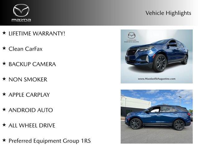 Used 2022 Chevrolet Equinox RS w/ RS Leather Package image 2