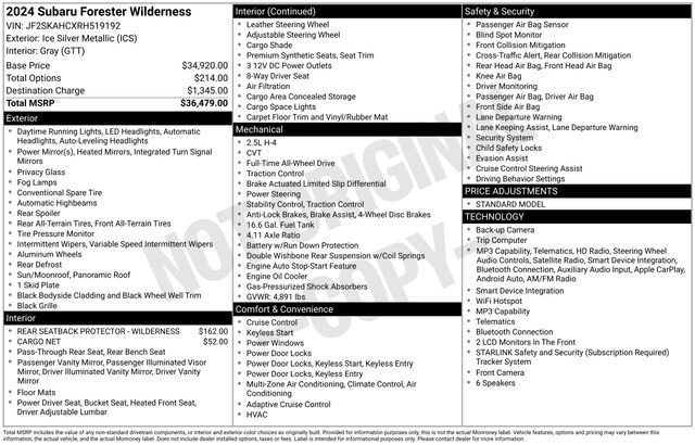 Used 2024 Subaru Forester Wilderness AWD/4WD image 32