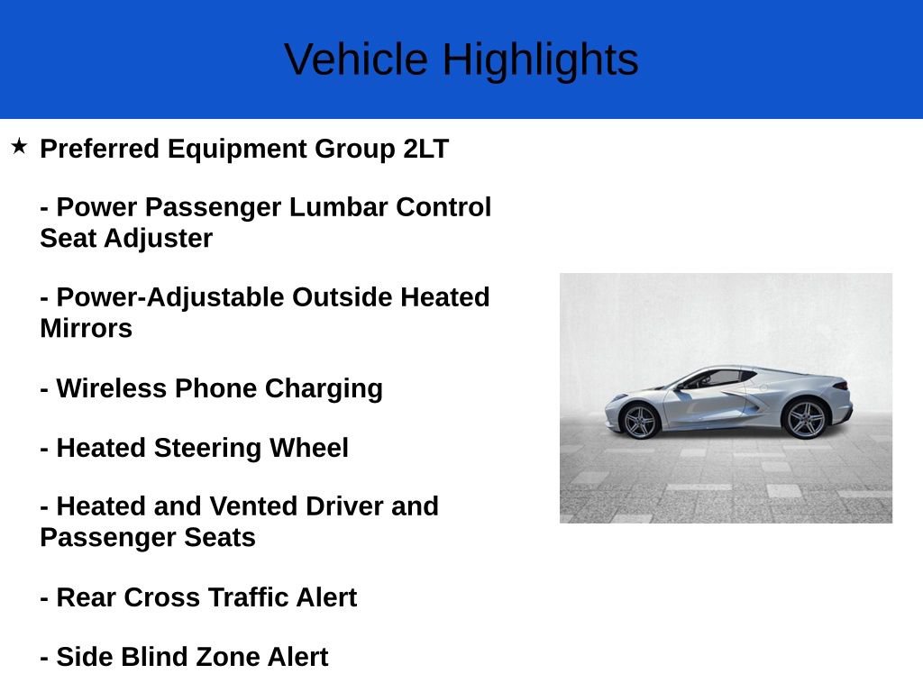 New 2026 Chevrolet Corvette Stingray Preferred Cpe w/ 2LT RWD image 3