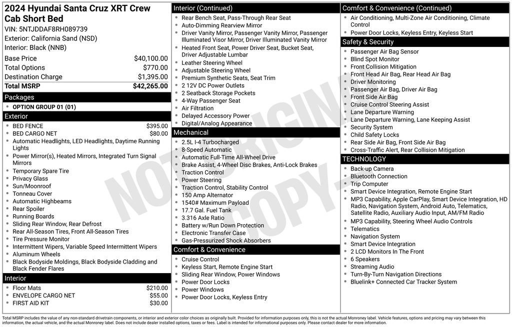 Used 2024 Hyundai Santa Cruz XRT AWD/4WD image 12
