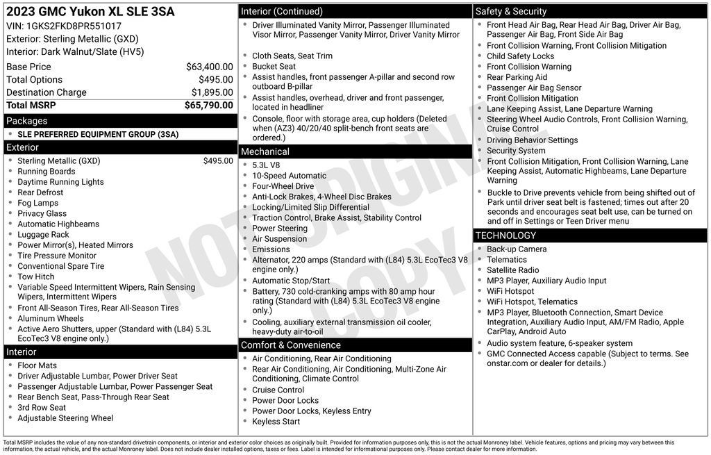 Used 2023 GMC Yukon XL SLE AWD/4WD image 6