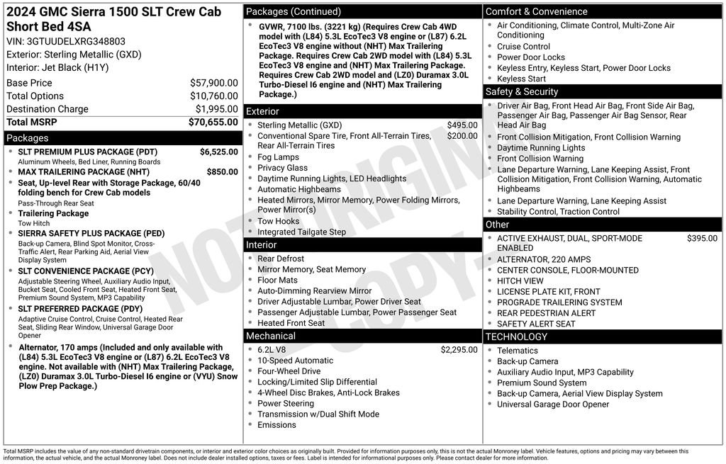 Used 2024 GMC Sierra 1500 SLT w/ SLT Premium Plus Package AWD/4WD image 41