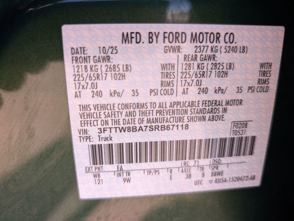 Used 2025 Ford Maverick XL w/ Equipment Group 102A AWD/4WD image 36