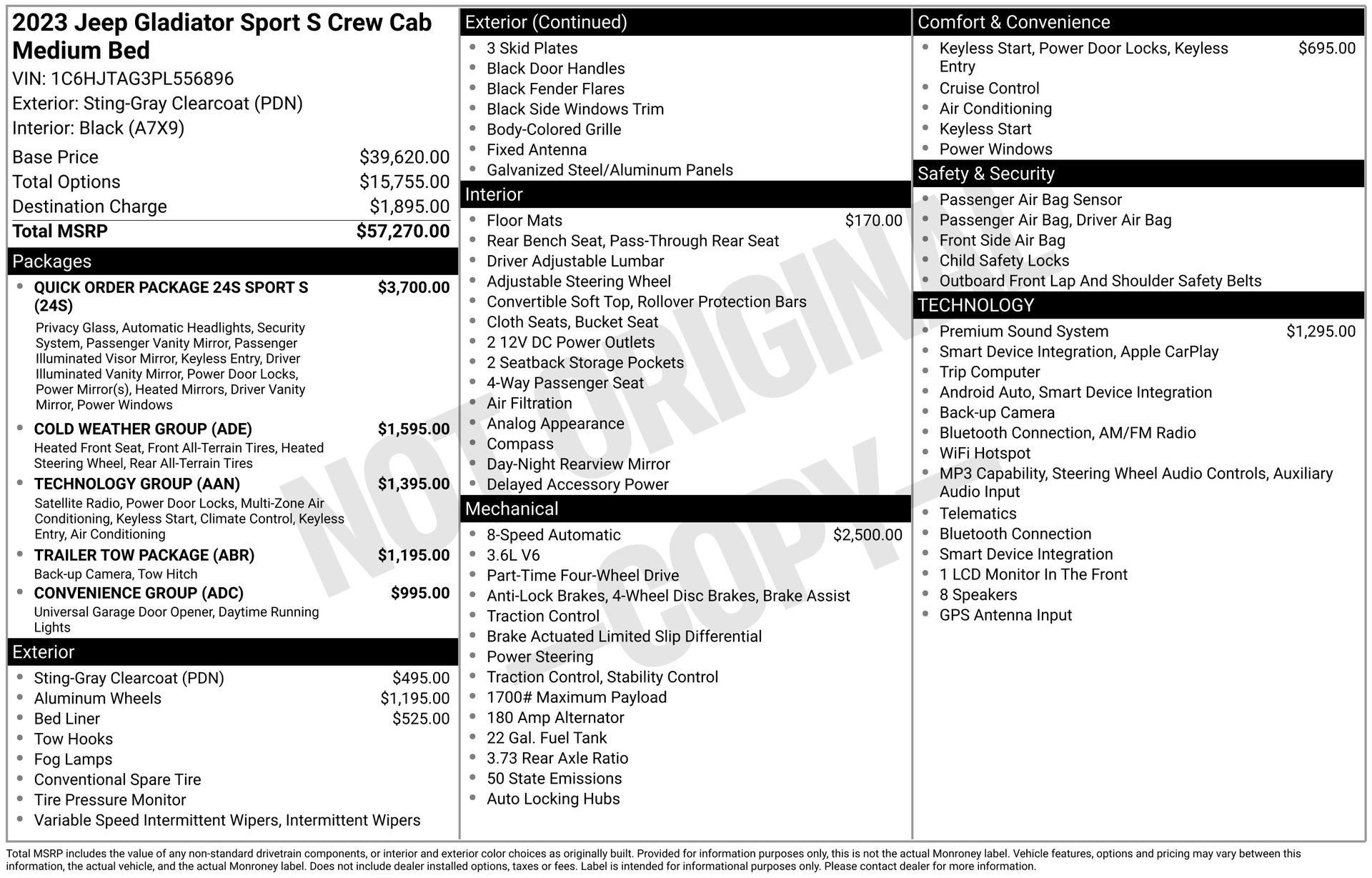 Used 2023 Jeep Gladiator Sport AWD/4WD image 3