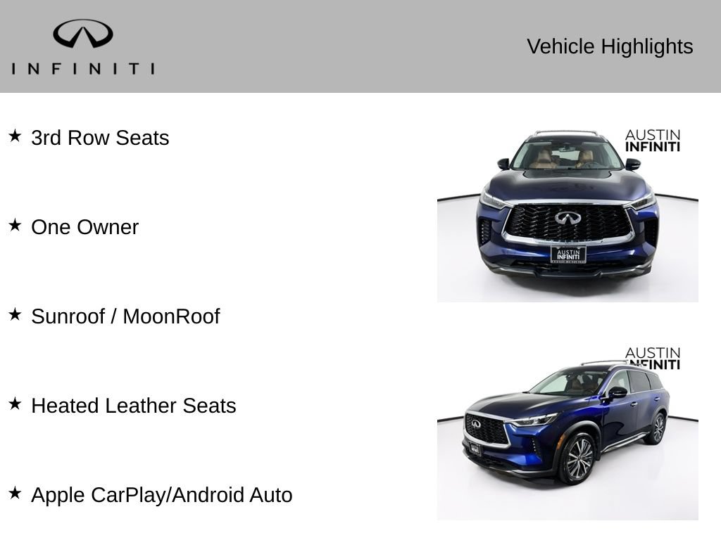 Certified 2023 INFINITI QX60 Sensory w/ Cargo Package AWD/4WD image 3