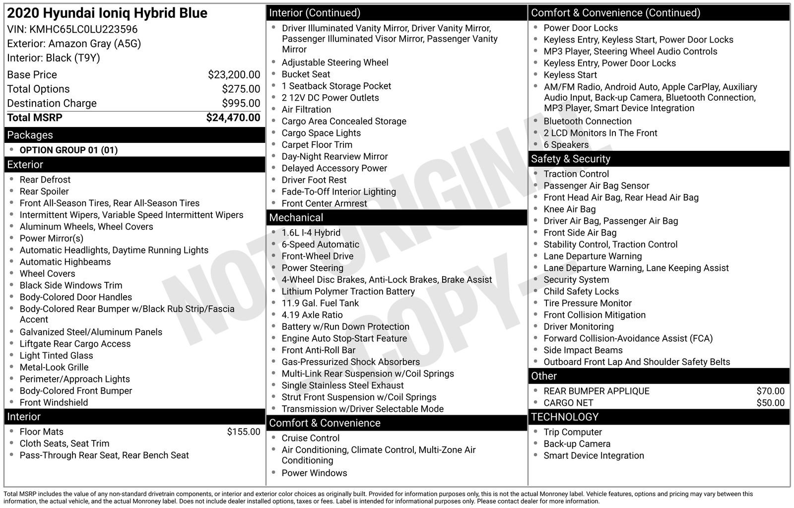 Used 2020 Hyundai Ioniq Blue image 37