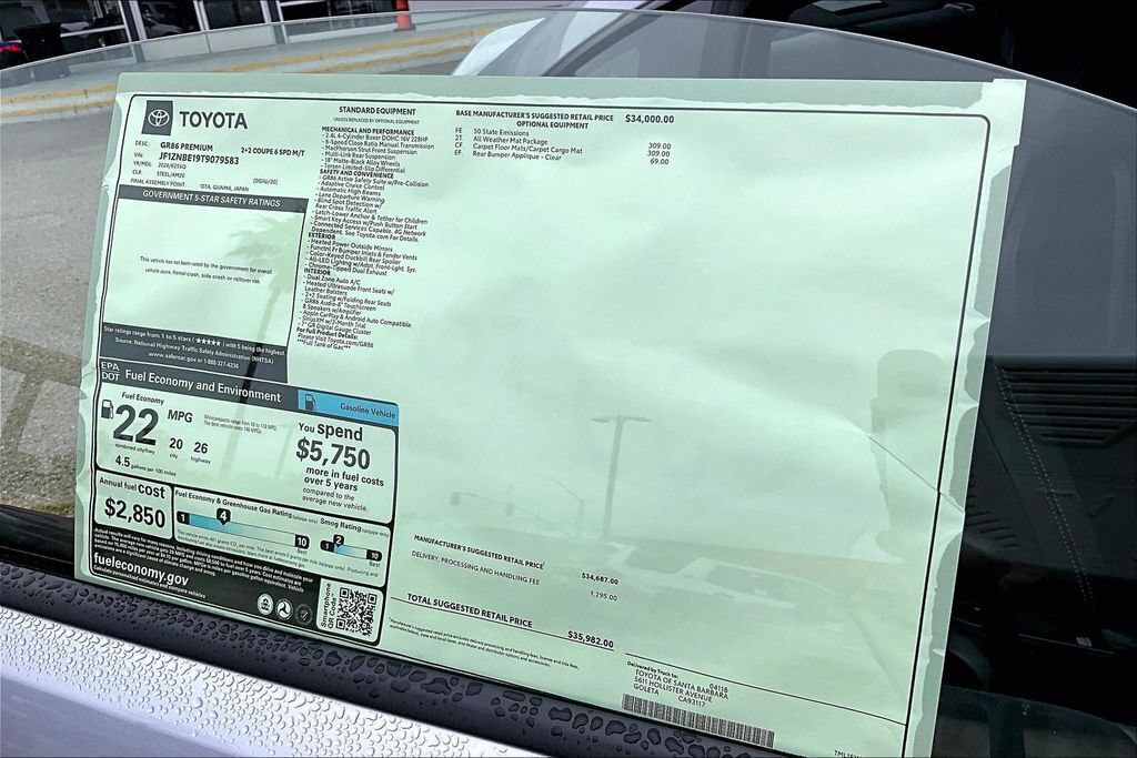 New 2026 Toyota GR86 Premium RWD image 14