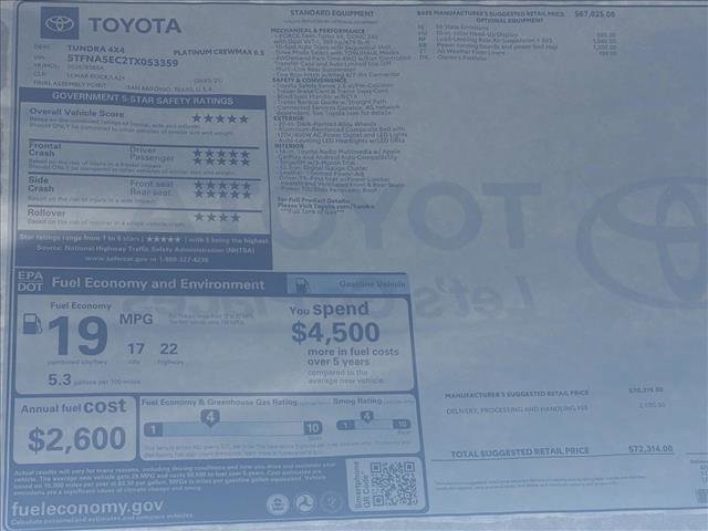 New 2026 Toyota Tundra Platinum image 25