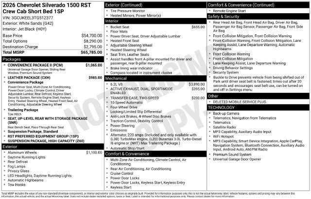 New 2026 Chevrolet Silverado 1500 RST w/ Convenience Package II AWD/4WD image 34
