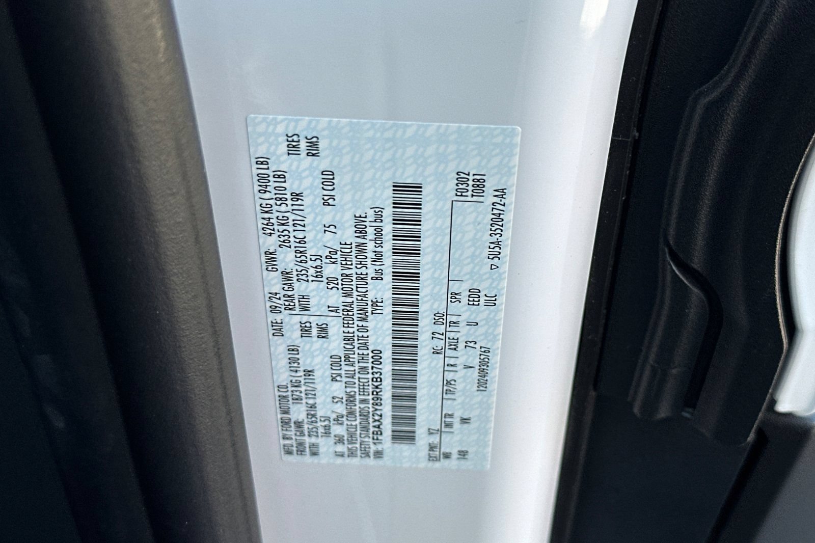 Certified 2024 Ford Transit 350 XL RWD image 31