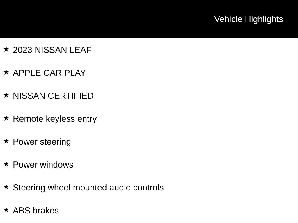 Certified 2023 Nissan Leaf S FWD image 6