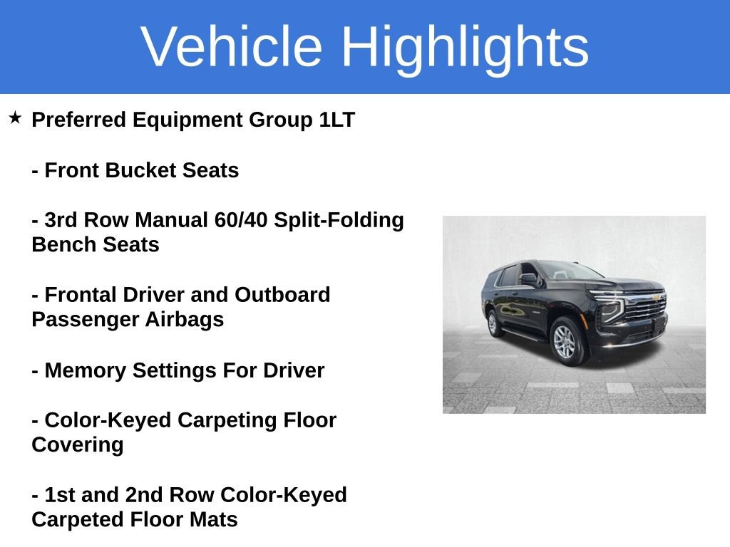Certified 2025 Chevrolet Tahoe LT RWD image 3
