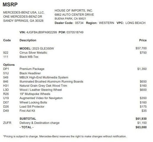 Certified 2023 Mercedes-Benz GLE 350 image 4