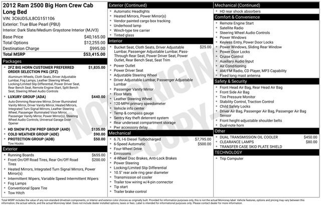 Used 2012 RAM 2500 Big Horn AWD/4WD video 2