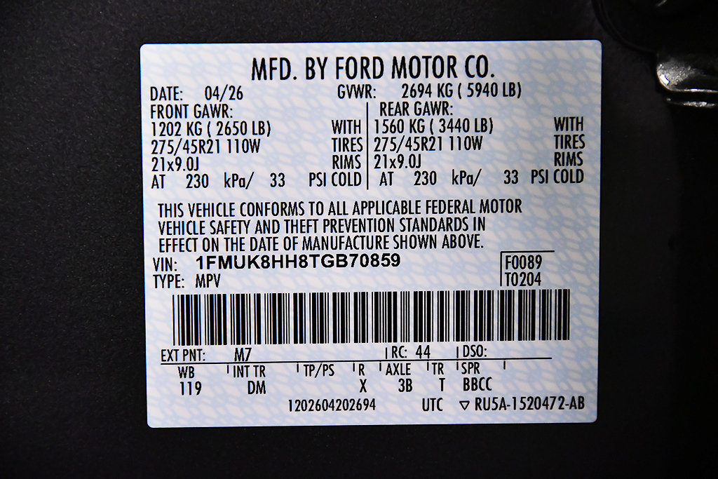 New 2026 Ford Explorer Platinum w/ LUX Leather Package AWD/4WD image 15