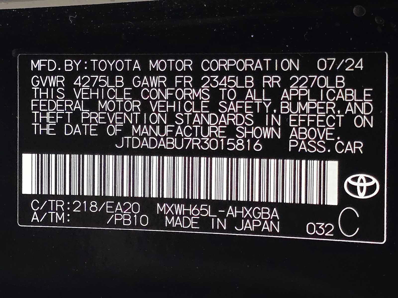 Certified 2024 Toyota Prius XLE AWD/4WD image 30