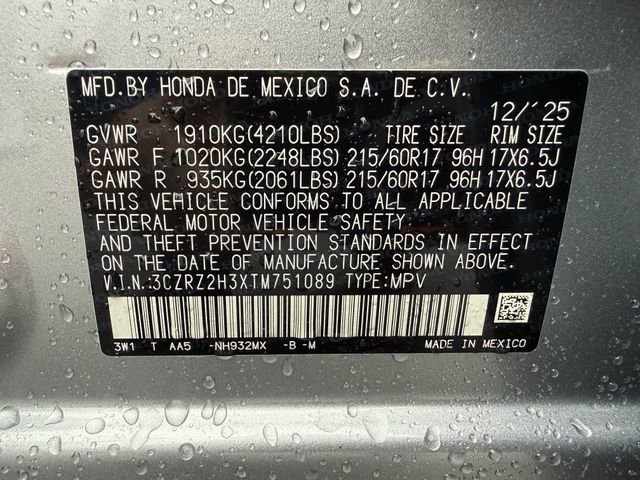 New 2026 Honda HR-V LX image 18