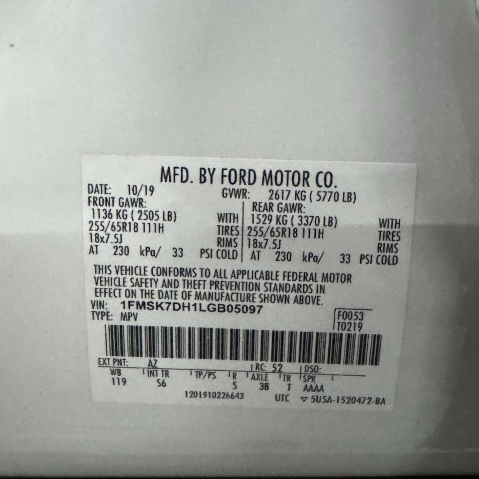 Used 2020 Ford Explorer XLT w/ Equipment Group 202A image 32