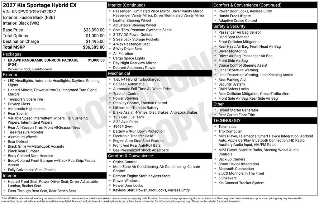 New 2027 Kia Sportage EX AWD/4WD image 5