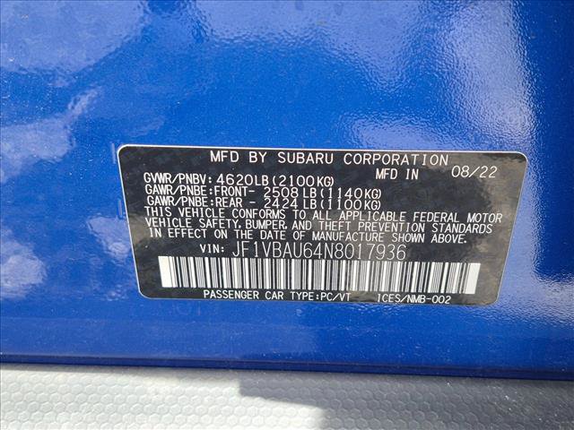 Used 2022 Subaru WRX GT AWD/4WD image 23