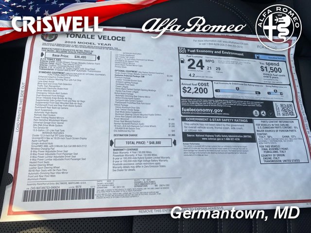 New 2025 Alfa Romeo Tonale w/ Premium Package image 47