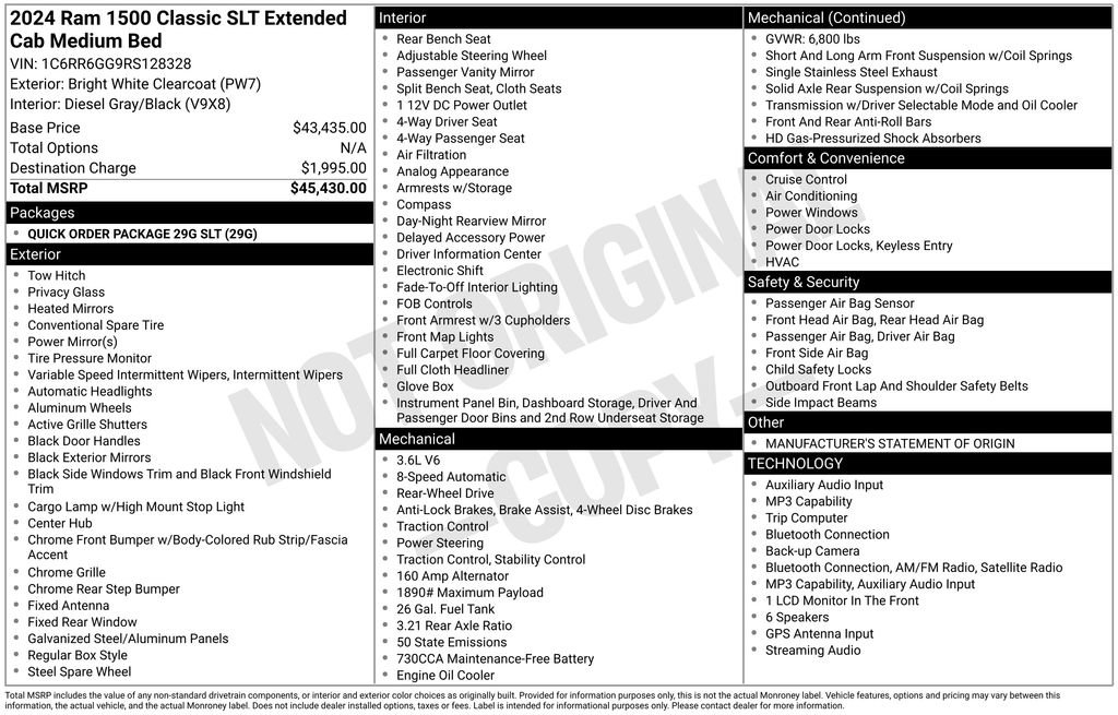 Used 2024 RAM 1500 Classic SLT RWD image 39
