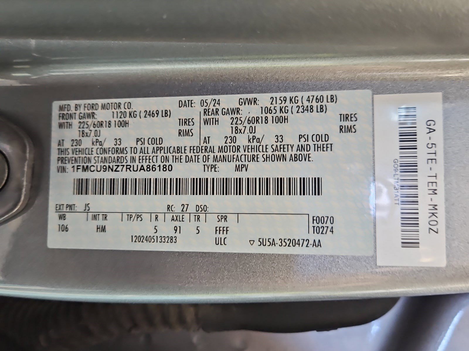 Used 2024 Ford Escape ST-Line Select w/ Tech Pack #1 image 14